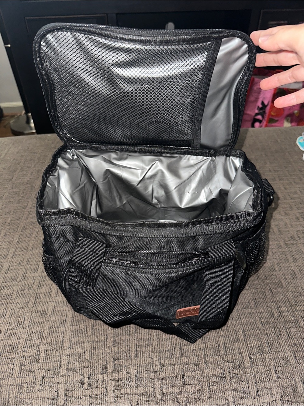 Black Men's Insulated Toiletry Cooler Bag - Unbranded